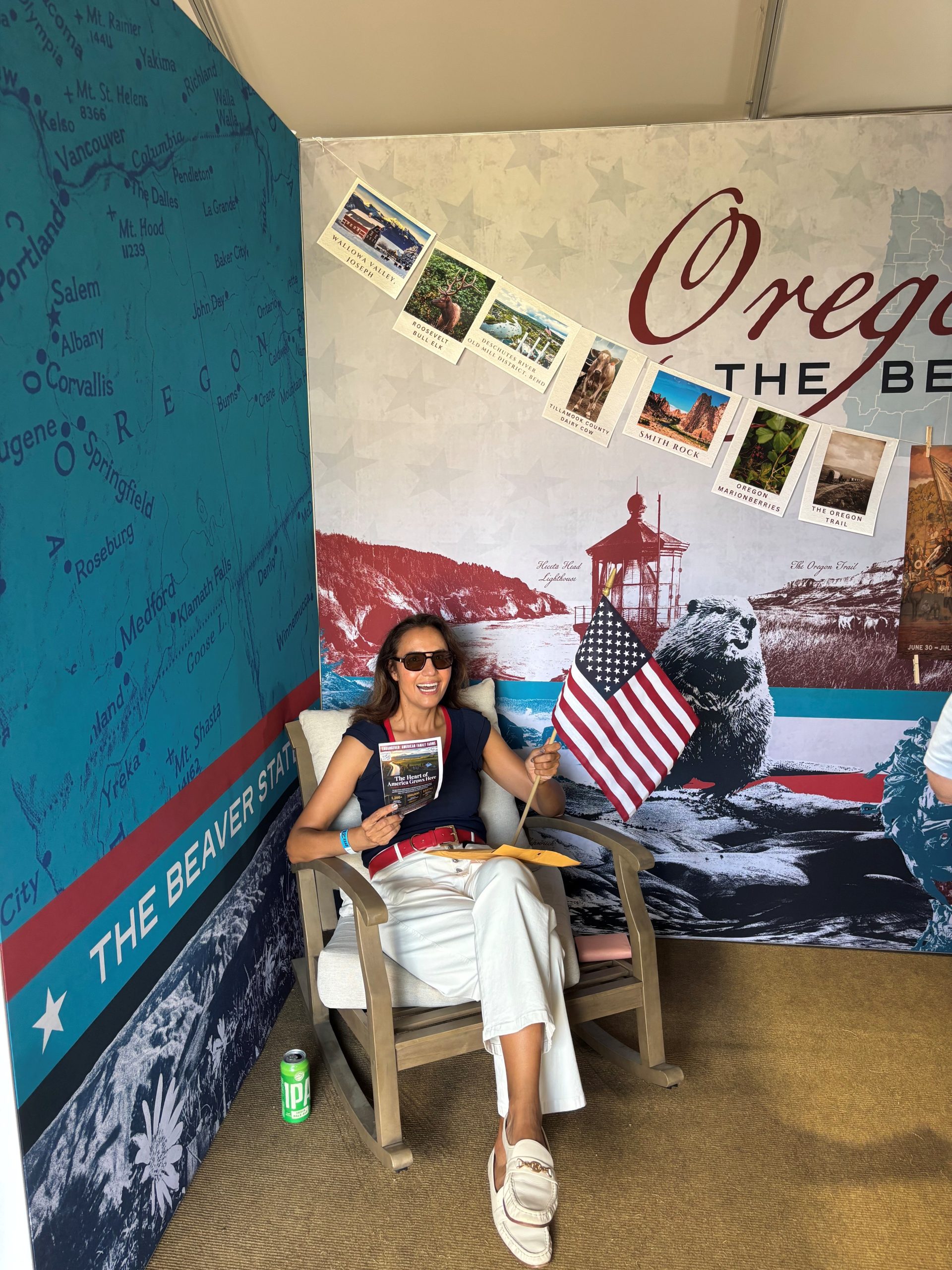The Oregon booth at the Great American State Fair on the National Mall, Washington, D.C., staffed by Klamath Basin agriculture advocates.